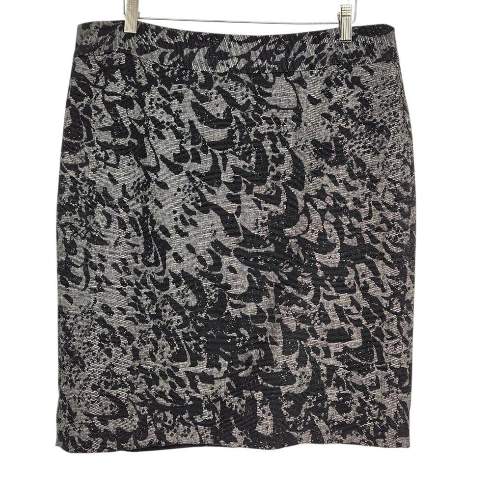 Ann Taylor Abstract Print Pencil Skirt Size 14 Career Office Siren